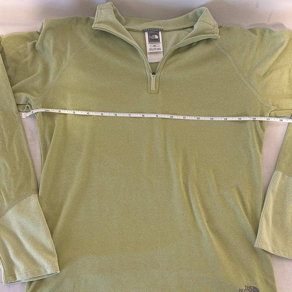 The North Face Women’s Green Quarter Zip Pullover Fleece Sweatshirt Size S - Picture 7 of 8